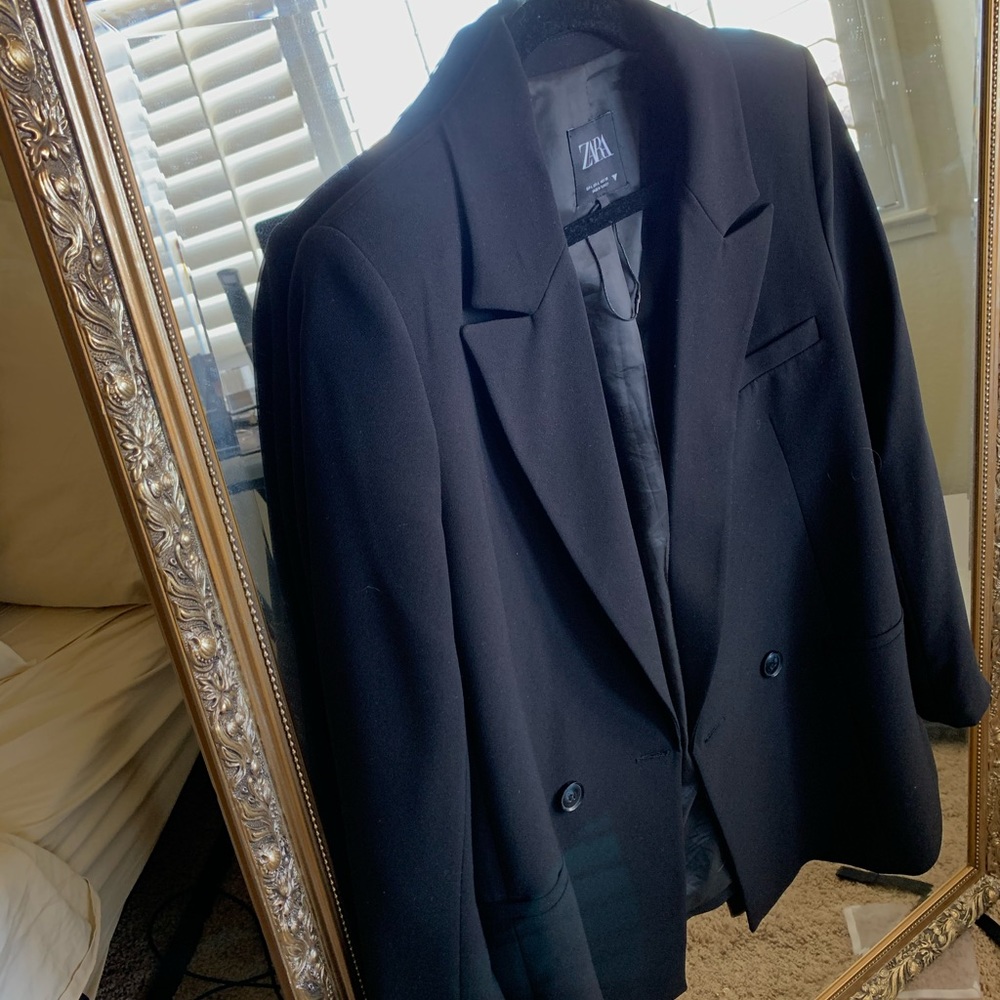 black ZARA blazer L oversized fit